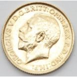 Full George V 1911 sovereign. P&P Group 1 (£14+VAT for the first lot and £1+VAT for subsequent lots)