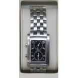 Longines boxed gents Dolce Vita wristwatch having a black dial with subsidiary seconds dial, on a