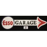 Cast iron Esso sign W: 41 cm. P&P Group 2 (£18+VAT for the first lot and £2+VAT for subsequent lots)