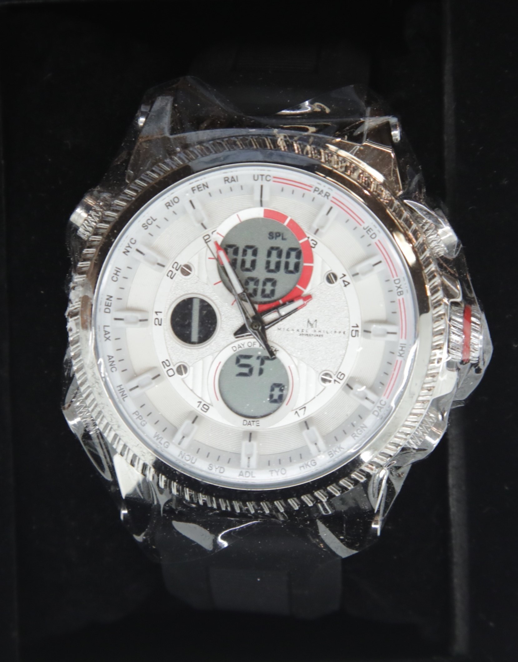 New old stock Michael Philippe boxed wristwatch. P&P Group 1 (£14+VAT for the first lot and £1+VAT