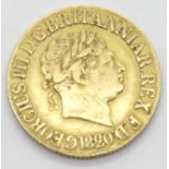 George III 1820 full sovereign. P&P Group 1 (£14+VAT for the first lot and £1+VAT for subsequent