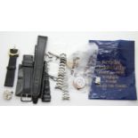 Mixed watch parts to include Rotary and Record watch movements, Seiko steel bracelet, bracelet
