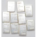 Ten 1g 999 silver bars by Valcambi Suisse. P&P Group 1 (£14+VAT for the first lot and £1+VAT for