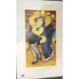 Beryl Cook signed limited edition print of 650 Dirty Dancing published 2008 not numbered. Print in