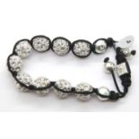 Chambala style stone set bracelet. P&P Group 1 (£14+VAT for the first lot and £1+VAT for