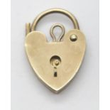 9ct yellow gold bracelet padlock fastener, 1.5g. P&P Group 1 (£14+VAT for the first lot and £1+VAT