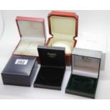 Six watch boxes including Rotary. P&P Group 1 (£14+VAT for the first lot and £1+VAT for subsequent