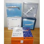 Five Herpa Schabak 1.600 and 1.500 scale Commercial Airline models P&P group 2 (£20 for the first