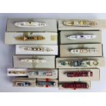 14x Assorted 1:1250 Scale Model Ships - All Boxed - Please See Picture for Detail. P&P group 3 (£