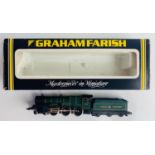 Graham Farish N Gauge 1444 GWR Castle Class Loco Winchester GWR Green - Boxed P&P group 1 (£16 for