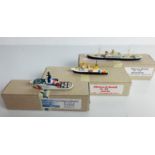 3x Albatros Models 1:1250 Scale Model Ships to Include: Nr: 192 Seaforth, Nr: 59 Gauss, Nr: 115A