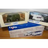 Three Corgi cars, vans 96849, 96750 and a Sunday Times set Morris 1000 Bedford CA P&P group 2 (£20