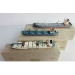 3x Bille 1:1250 Scale Model Ships to Include: Bl 127 Nedlloyd Amazonas, Bl 64 Freienfels, Bl 139