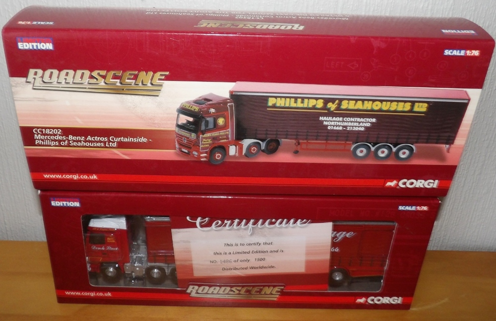 Corgi x 2 Roadscenes Phillips of Seahouses CC18202 & Derek Linch CC18207