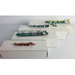 4x 1:1250 Scale Model Ships to Include: Malvern Prince, Sloman Mira, Horn-Linie, Warszawa - All 4x