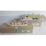 3x Albatros Models 1:1250 Scale Model Ships to Include: Nr: 189 Amazon, Nr: 139A Orion, Nr: 180