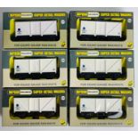 6x Wrenn OO Gauge W5001X Blue Spot Fish Van Wagons - Boxed P&P group 2 (£20 for the first item
