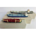 3x Bille 1:1250 Scale Model Ships to Include: Bl 109 Cape Bonavista, Bl 128 CCNI Chiloe, Bl 100