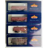 4x Bachmann 102T EWS Steel Coil Wagons - All Fitted with P4 Wheel Sets - Boxed. P&P Group 2 (£18+VAT