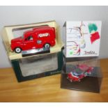 Saico Morris Minor OXO Van and Trofeu Triumph TR7 RAC Rally Car 2003. P&P Group 2 (£18+VAT for the