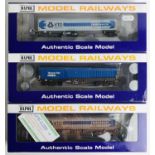 3x Dapol Telescopic VTG Wagons - Fitted with P4 Wheel Sets - All Boxed. P&P Group 2 (£18+VAT for the