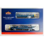 Bachmann 32-517 Fitted with P4 Wheel Sets, Derby Lightweight 2 Car DMU BR Blue - Boxed. P&P Group