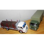 Two Spanish Lorries, 1 military and 1 log transporter carrying the load. P&P Group 2 (£18+VAT for