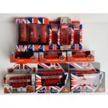 12x London Souvenier Diecast Buses, Taxi, Mini, Post Box, Telephone Boxes - All Boxed. P&P Group