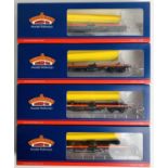 4x Bachmann 38-151B Bogie Bolster Wagons Railfreight - Fitted with P4 Wheel Sets - All Boxed. P&P