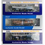 3x Dapol Silver Bullet Tanker Wagons - Fitted with P4 Wheel Sets - All Boxed. P&P Group 2 (£18+VAT