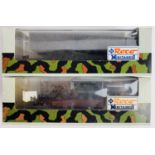 2x Roco Minitanks HO Gauge 826 / 827 Wagons with Military Loads Boxed. P&P Group 2 (£18+VAT for