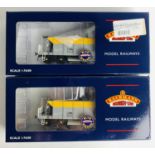 2x Bachmann YGB Dutch Hopper Wagons - Fitted with P4 Wheel Sets - Boxed. P&P Group 2 (£18+VAT for