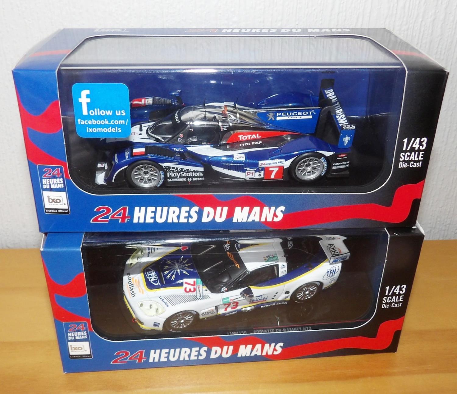 Two IXO 24 Heures Du Mans race cars 1:43 scale. P&P Group 2 (£18+VAT for the first lot and £2+VAT