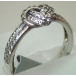 Genuine Pandora 925 silver ring. P&P group 1 (£16 for the first item and £1.50 for subsequent items)