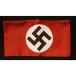 WWII German style Nazi Party cotton armband. P&P Group 1 (£14+VAT for the first lot and £1+VAT for