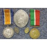 WWI Mercantile Marine medal pair to Hector J Jannaway, three silver sports medals (Hampshire) and
