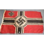 WWII German flag printed La Rochelle, 1943, 150 x 90 cm. P&P Group 1 (£14+VAT for the first lot