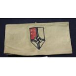 WWII German style Old Comrades armband. P&P Group 1 (£14+VAT for the first lot and £1+VAT for