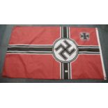 WWII German style flag in polyester, 90 x 150 cm. P&P Group 1 (£14+VAT for the first lot and £1+