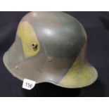 German WWII style helmet with liner, lacking chinstrap. P&P Group 2 (£18+VAT for the first lot