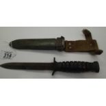 American WWII period fighting knife, blade engraved USM3 1943. P&P Group 2 (£18+VAT for the first