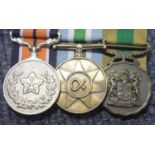 South Africa group of three medals. P&P Group 1 (£14+VAT for the first lot and £1+VAT for subsequent