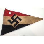 WWII German style pennant, L: 32 cm. P&P Group 1 (£14+VAT for the first lot and £1+VAT for