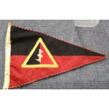 German WWII style Dutch SS pennant L: 42 cm. P&P Group 1 (£14+VAT for the first lot and £1+VAT for