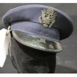 American military visor cap by Bancroft Mass. P&P Group 2 (£18+VAT for the first lot and £2+VAT