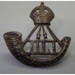 WWI type silver Durham Light Infantry cap badge. P&P Group 1 (£14+VAT for the first lot and £1+VAT