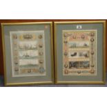 Pair of antique sailing and transport prints, 38 x 28 cm. P&P Group 3 (£25+VAT for the first lot and