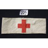 WWII RAF style Red Cross armband stamped 1940. P&P Group 1 (£14+VAT for the first lot and £1+VAT for