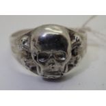 WWII type Waffen SS Totenkopf ring size U Stamped 835 with makers mark Ln. P&P Group 1 (£14+VAT