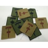 Eleven fabric FPGRM military badges. P&P Group 1 (£14+VAT for the first lot and £1+VAT for